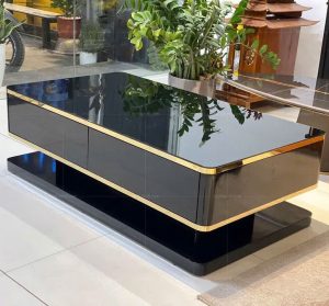 Bàn trà chữ nhật mặt kính BT17