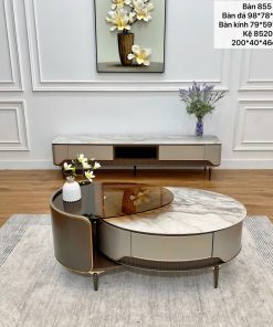 Bàn trà Elip nhập khẩu KT 70x1m3 mặt đá Cẩm Thạch BN31