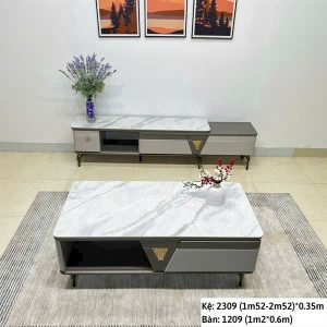 Bàn trà chữ nhật nhập khẩu mặt đá Ceramic KT 60x1m2 BN26