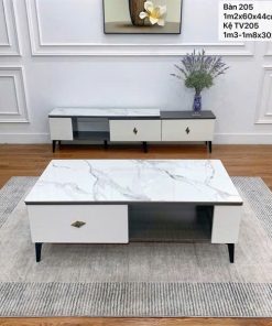 Bàn trà chữ nhật nhập khẩu mặt đá Ceramic KT 60x1m2 BN30