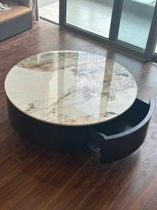 Bàn trà tròn đơn mặt đá Ceramic Padora BT19