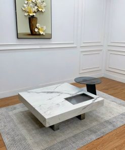 Bàn trà vuông mặt đá nhập khẩu BN28 đá Ceramic