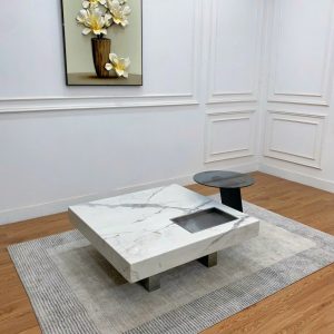Bàn trà vuông mặt đá nhập khẩu BN28 đá Ceramic