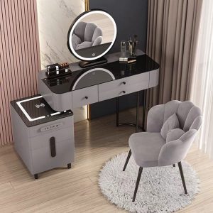 Bộ bàn phấn nhập khẩu KT 1m tích hợp Loa Sạc BP23 màu ghi