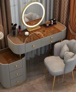 Bộ bàn phấn nhập khẩu mặt kính BP21