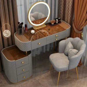 Bộ bàn phấn nhập khẩu mặt kính BP21