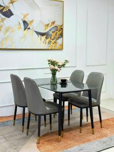 Bộ bàn ăn chân côn 4 ghế BA19
