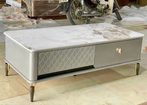 Bàn trà chữ nhật mặt đá Ceramic BT24