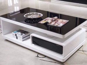 Bàn trà chữ nhật mặt kính BT13