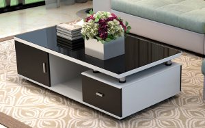 Bàn trà chữ nhật mặt kính BT14