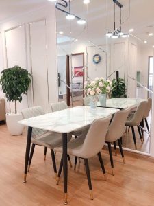 Bộ bàn ăn chân côn 4 ghế BA26