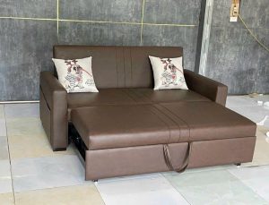 Sofa giường thông minh KT 1m8x1m9 SF43 đẹp bọc da